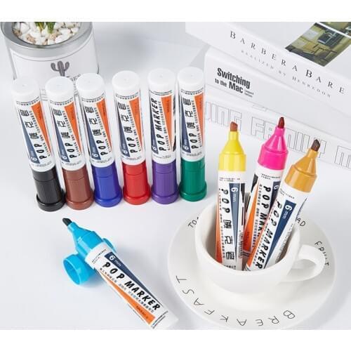 12 Boxes of Baoke POP Pens, Advertising Pens, Hand-painted Poster Pens, 6mm Oil Markers, Marker Pens