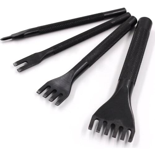 3mm DIY Leather Hole Punching Tool Leather Spacing Line Chisel Tool Flat Hole Puncher DIY Leather Craft Stitching Punch Tool