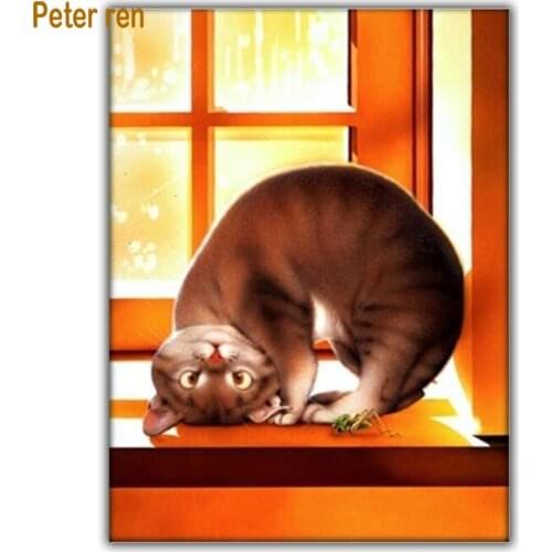 Diamond painting cross stitch Square \ Round diamond embroidery full diamond Mosaic Home Decorations Naughty selling cute kitten