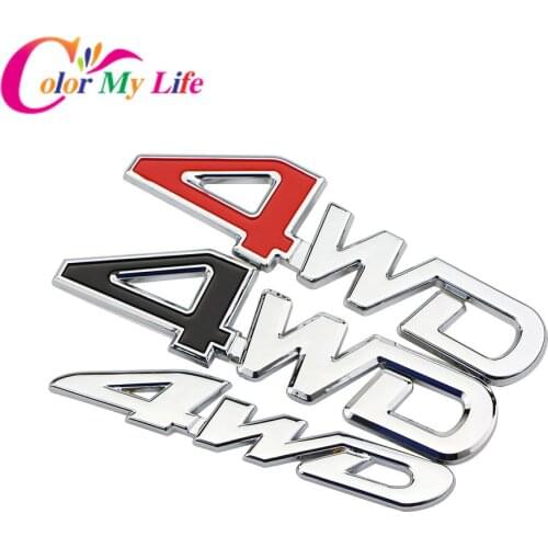 Car Rear Side 4WD Sticker 3D Badge Decal Stickers for Nissan X-trail Qashqai Murano Juke Kicks for Mazda Renault for Toyota