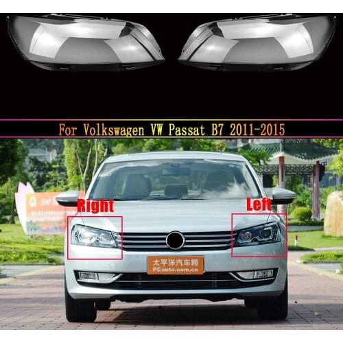 Car Headlamp Lens For Volkswagen VW Passat B7 2011 2012 2013 2014 2015 Transparent Car Headlight Headlamp Lens Auto Shell Cover