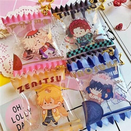 Cosmile Anime Demon Slayer Kimetsu No Yaiba Kamado Tanjirou PVC Candy Keychain Keyring Creative gift limited cosplay