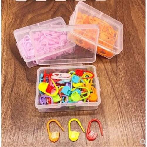 10PCS Colorful Safety Pins Locking Stitch Marker Lock Pins Plastic Ring Marker for Knitting Locking Tool Decor Craft