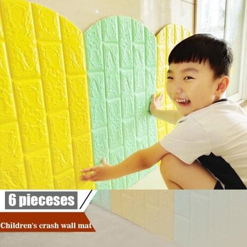 Childrens wall stickers kindergarten wall surrounding brick pattern decorative wall skirt self-adhesive soft foam wall panel