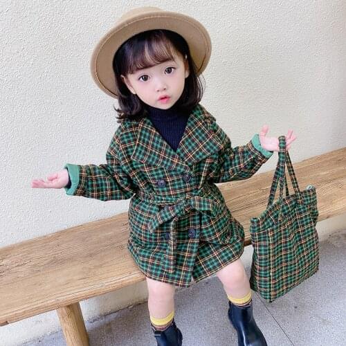 Girls Babys Coat Jacket Outwear 2021 Purple Thicken Winter Plus Velvet Warm Cotton Fleece High Quality Childrens Clothing