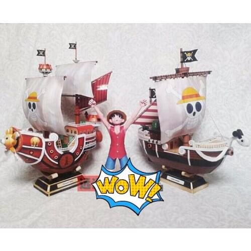 THOUSAND SUNNY Going Merry Pirate Ship 0ne Piece Toy Action Figure 3D Paper Model Collection Luffy Zoro Dragon adult games