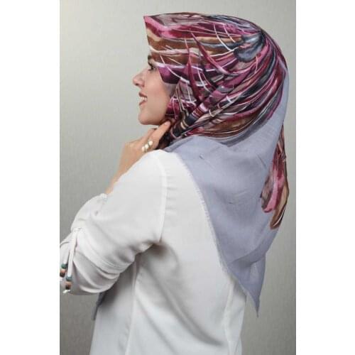 ERİPEK PATTERNED LINEN FLAMLI SCARF-PATTERN-12-RENK-15