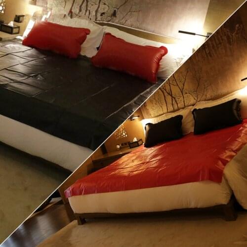 Sex Party PVC Vinyl Allergy Relief Bed Hypoallergenic Sex Game Flirting Mattress Bed Sheets Cover Waterproof Bedding Sheet