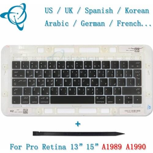 A1989 A1990 A2159 Key Cap for Macbook Pro Retina laptop 13" 15" A2159 A1990 A1932 Keyboard Keys Keycap 2018 2019 2020 Year