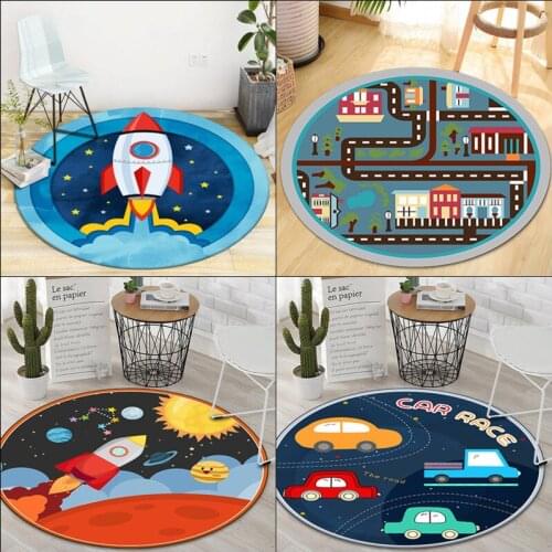 Cute Cartoon Childrens Room round Carpet Mat rug rug for living room home room decoration teenager