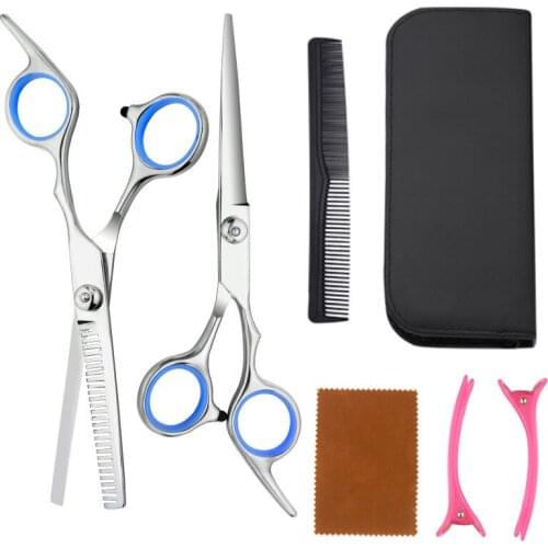 Hair Scissor home Hair Hairdressing Scissors Kit Stainless steel Hair Clipper Razor Thinning cutting Scissor Barber haircut set