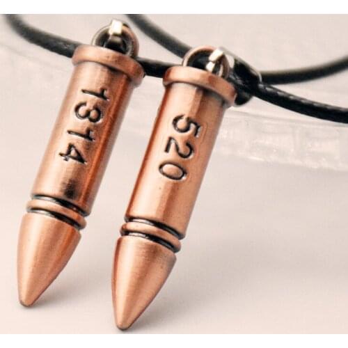 New Couple Creative Bullet Lettering 1314 Pendant Personality Fashion Valentines Day Number 520 Men and Women Necklace Gift