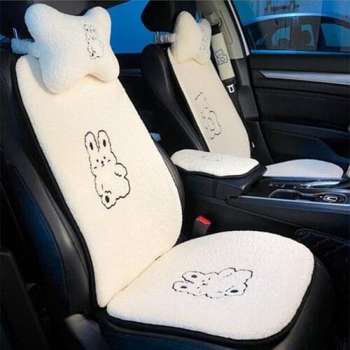 2021 New Arrival Winter Plush Four Seasons Ins Cute Lamb wool Seat Cover Three-piece Car Seat Cushion Universal