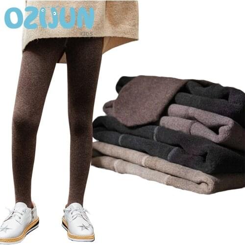New Arrivals Winter Style Children Wool Pantyhose with Fleece Warm Lining Skinny Warm Thick Tights Fleece Lined Kids Tights