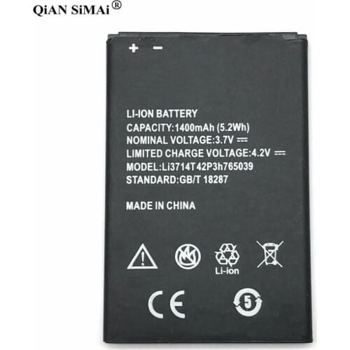 New High Quality LI3714T42P3H765039 1400mAh battery For ZTE Blade A3 A5 AF5 T220 AF3 T221 phone