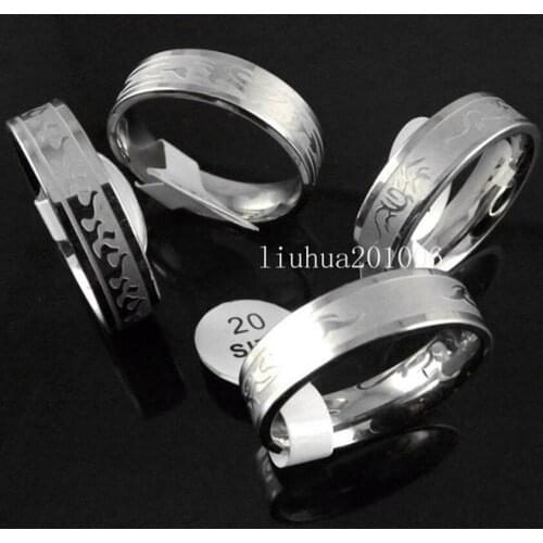 WHOLESALE 36 pcs High Quality Fashion Inner arc Ring Stainless Steel Rings Jewelry