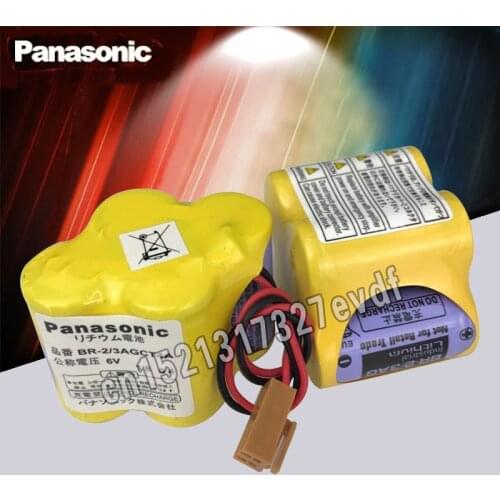 Panasonic Original 2pcs/lot BR-2/3AGCT4A 6v battery PLC BR-2/3AGCT4A lithium-ion batteries with Brown belt hook plug