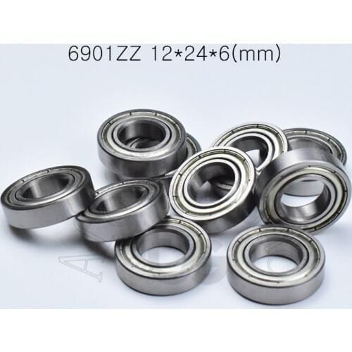 6901ZZ 12*24*6(mm) 10pieces bearing free shipping abec-5 Metal sealed bearing Thin wall bearing 6901 6901Z chrome steel bearing
