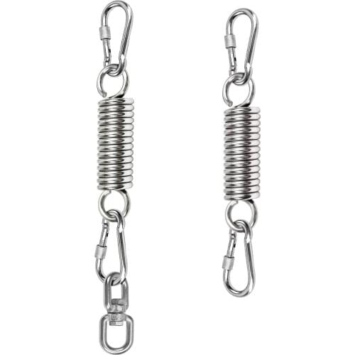 Hammock Chair Hanging Kit with 2 Carabiner, Snap Hooks Heavy Duty 500 LB Capacity,Swing Spring for Swinging Chair/Hammocks