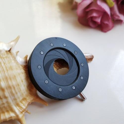 100pcs 1mm-18mm Adjustable Amplifying Optical Digital Camera Microscope Adapter Iris Diaphragm Aperture Condenser with 10 Blades