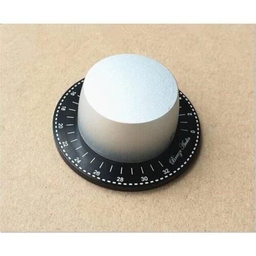 1 piece 60mm knob for power amplifier Volume knob aluminum With scale