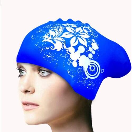 Silicone Swimming Cap for Long Hair Womens Waterproof Swim Caps Ladies Diving Hood hat kids garras natacion casquette