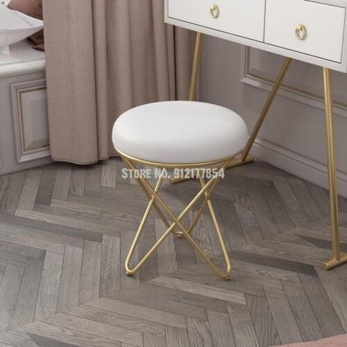 Modern minimalist dressing table stool net red makeup stool light luxury nail chair bedroom ins Nordic girl meal stool