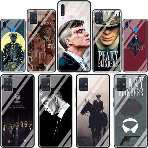 Peaky Blinders Man Glass Phone Case for Samsung Galaxy A51 A50 A71 A72 5G A70 A21s A31 M31 A30 A91 A40 A41 M51 A10 M30s Cover