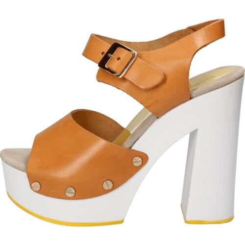 SUKY BRAND sandals women brown leather