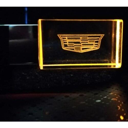 64GB usb2.0 Cadillac Car logo metal crystal key model USB Flash Drive 4GB 8GB 16GB 32GB precious stone pen drive special gift