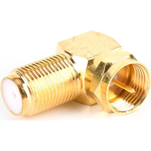 High Quality 90 Degrees Right Angle RF SMA Adapter Brass Adapter RF SMA Male Jack To RF SMA Female Jack Screw Thread Connector