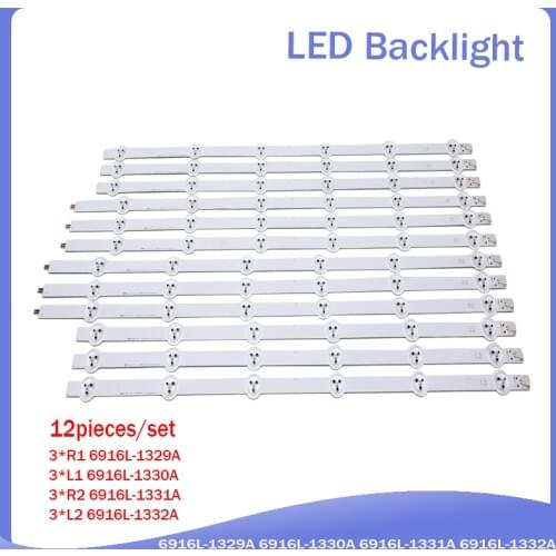 1 set=12 Pieces LC550DUN LED strip 55"ROW2.1 Rev 0.1 R1 Type 6916L-1329A 6916L-1330A 6916L-1331A 6916L-1332AArticle lamp