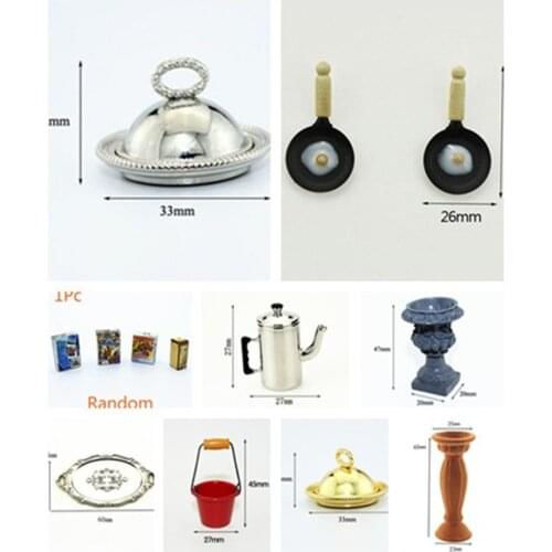 1Pc Pretend Play Toy 1:12 Dollhouse Miniature Breakfast Milk Teapot Food Bowl Ceramic Vase Kitchen Set Food Dolls