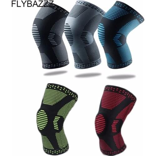 1 Psc Nylon Elastic Sports Knee Pads Sleeve Breathable Knee Support Brace Running Fitness Hiking Cycling Safety Knee Protector