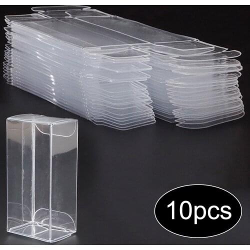 10 Pcs 82*40*30mm PVC Clear Toy Car Model 1/64 Dust Proof Display Protection Box