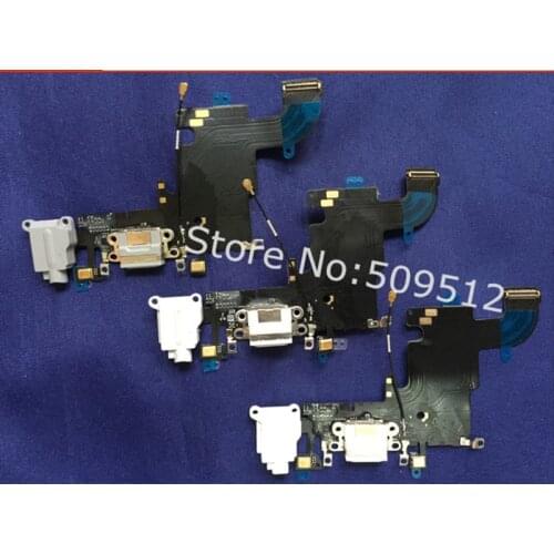 100pcs Good Dock Charger Flex for iPhone 6s /6s plus Headphone Audio Jack Dock Charger Connector Flex