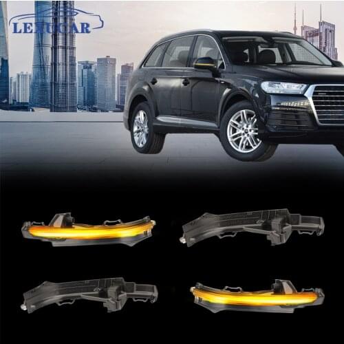 2PCS Turn Signal Light Rearview Mirror Dynamic Indicator Blinker LED Turn Signal Light For Audi Q5 FY 2018 2019 Q7 4M 2016 2017