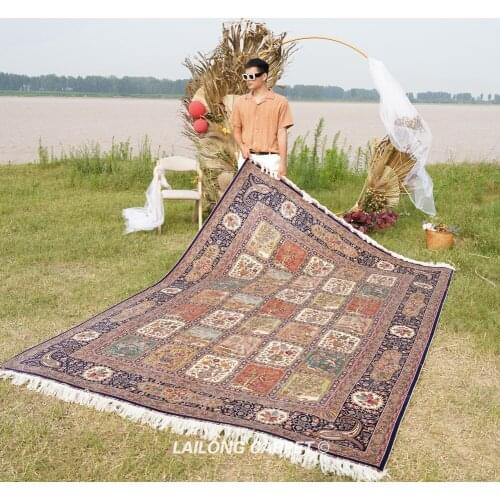 2x3m China handmade area carpet for home hand knotted pure silk carpet (YL0766A)