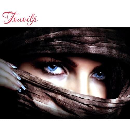 TOUOILP Full Square/Round Drill 5D DIY Diamond Painting "Beautiful eyes" 3D Embroidery Cross Stitch Mosaic Rhinestone Home Decor