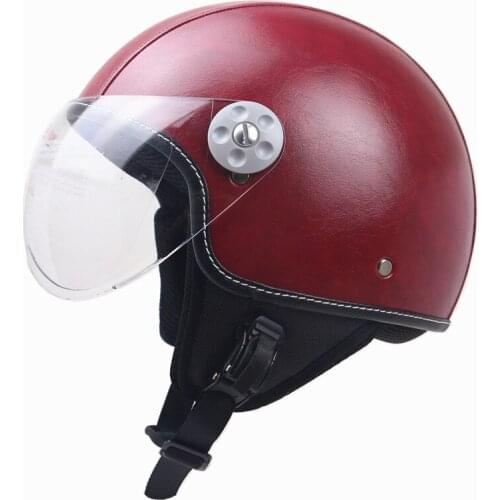 Cafer racer styel open face motorcycle helmet 3/4 jiet helmet DOT approved cruiser helmet