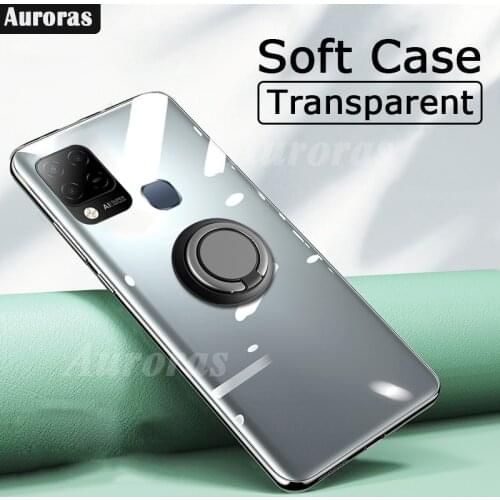 Auroras For Infinix Hot 10 S Case Full Protection Shockproof Soft Silicone Matte Cover For Infinix Hot 10S Ring Holder