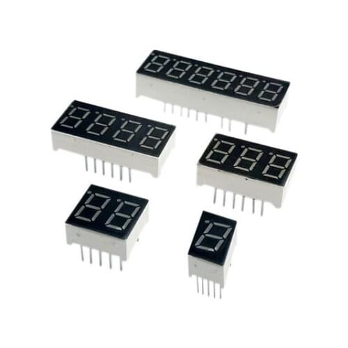 Digital tube 0.36 0.56 0.28 0.4 inch 1/2/3/4 digit common negative common positive red highlight