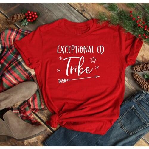 Exceptional Ed Tribe Funny Letter Aethetic Female Clothing Fashion Cotton O Neck T-shirt Casual Kawaii Shirt Short Sleeve Tees