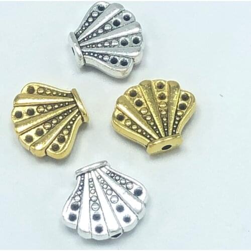 JUNKANG 10pcs 13mm*15mm popular European and American perforated shell DIY handmade bracelet Necklace Jewelry connection accesso