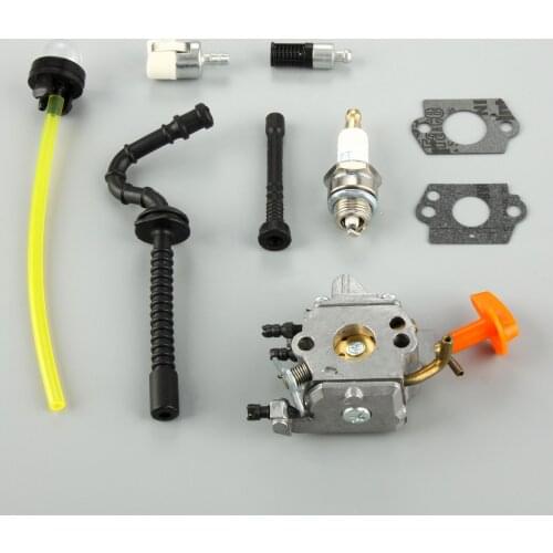 Carburetor Carb with Gasket Fuel Filter Hose Pimer Bulb Spark Plug for Stihl MS192 MS192T MS192TC Chainsaw Zama C1Q-S258