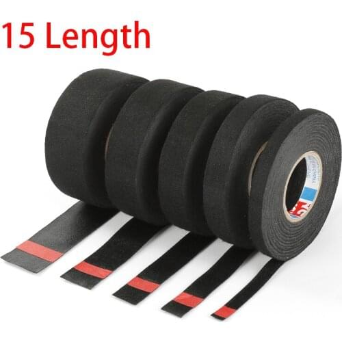 15meters New Tesa Type Coroplast Adhesive Cloth Tape For Cable Harness Wiring Loom Width 9/15/19/25/32MM Length15M