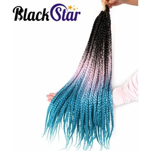 Box Braids Crochet Hair Extensions 22inch Synthetic Hair Crochet Braids Hair Jumpo Braiding Hair 22 Strands/pack