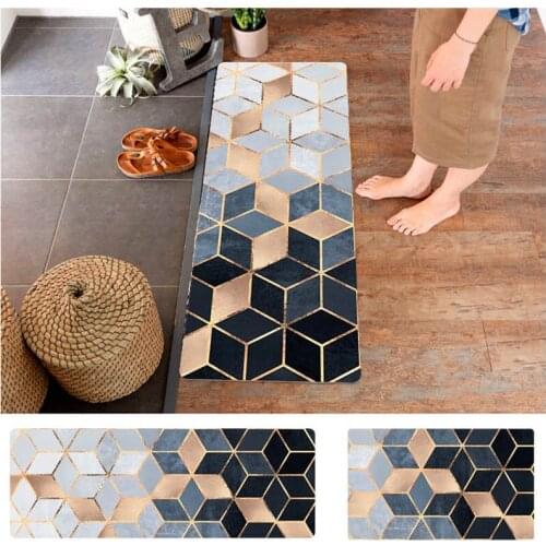 Kitchen Mat PVC Leather Floor Mats Long Carpets and Rugs Doormats Bedroom Bath Mats Anti Slip Anti Oil Kitchen Rugs