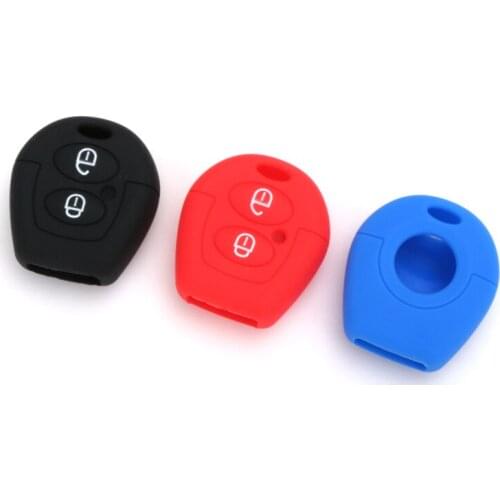 LIN&GUO Silicone Key Case Cover For Seat Ibiza Leon Toledo Mii Altea Cordoba Arosa Alhambra Exeo FR For VW Sharan 2 Button