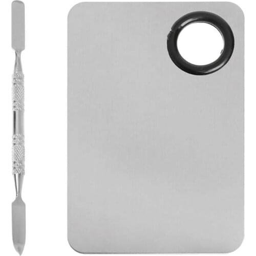 1PC Stainless Steel Paint Palette Tray For WaterColor Supplies Oil Watercolor Material Makeup Palette Painting Art Acrylic I0A4